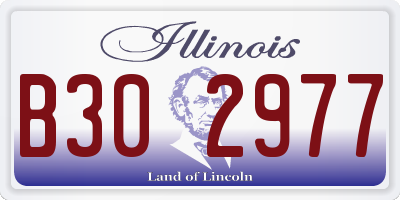 IL license plate B302977