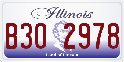 IL license plate B302978