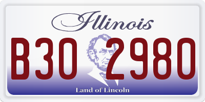 IL license plate B302980