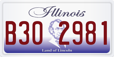 IL license plate B302981