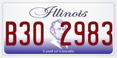 IL license plate B302983