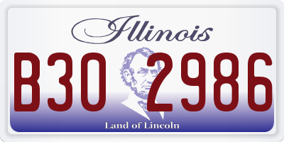 IL license plate B302986