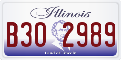 IL license plate B302989