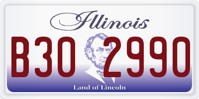 IL license plate B302990