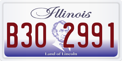 IL license plate B302991