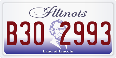 IL license plate B302993