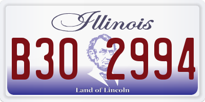 IL license plate B302994