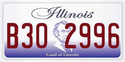 IL license plate B302996