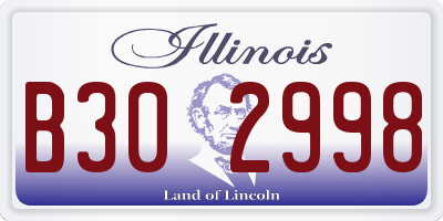 IL license plate B302998