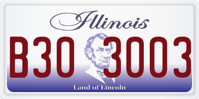 IL license plate B303003