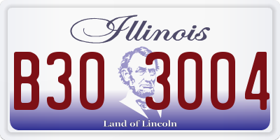 IL license plate B303004