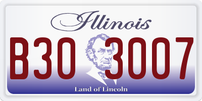 IL license plate B303007