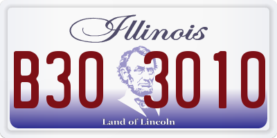 IL license plate B303010