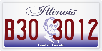 IL license plate B303012