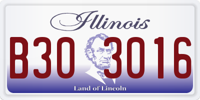 IL license plate B303016