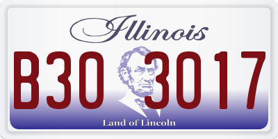 IL license plate B303017