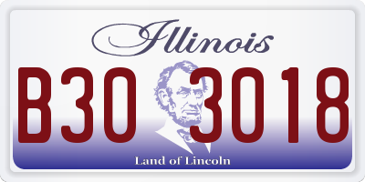 IL license plate B303018