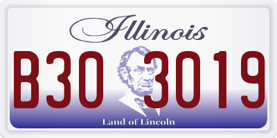 IL license plate B303019