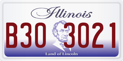 IL license plate B303021