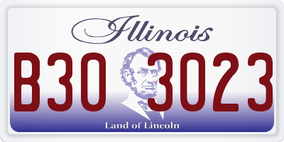 IL license plate B303023