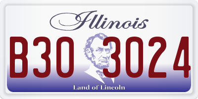 IL license plate B303024