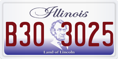 IL license plate B303025
