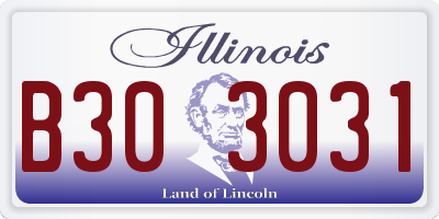 IL license plate B303031