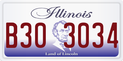 IL license plate B303034