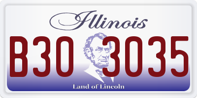 IL license plate B303035