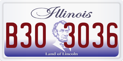 IL license plate B303036