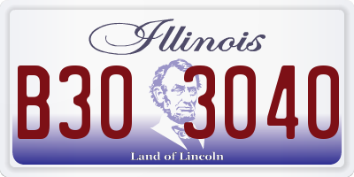 IL license plate B303040