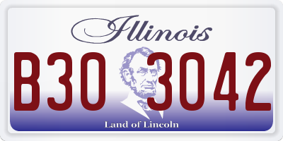 IL license plate B303042