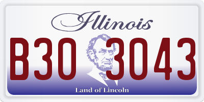 IL license plate B303043