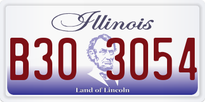 IL license plate B303054