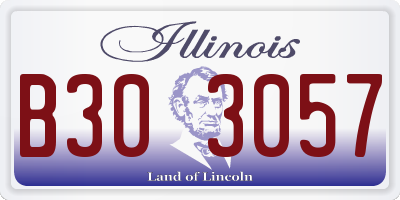 IL license plate B303057