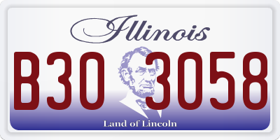IL license plate B303058