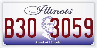 IL license plate B303059