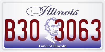IL license plate B303063