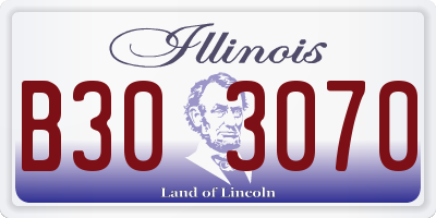 IL license plate B303070