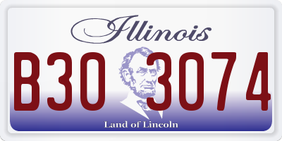 IL license plate B303074