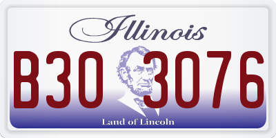 IL license plate B303076