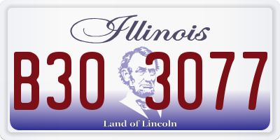 IL license plate B303077