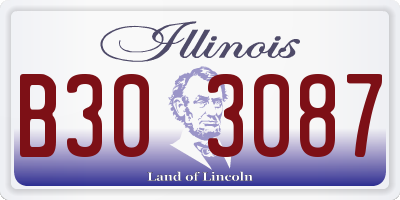IL license plate B303087