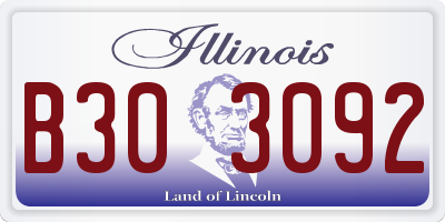 IL license plate B303092