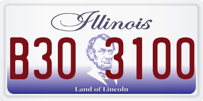 IL license plate B303100