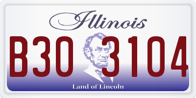 IL license plate B303104