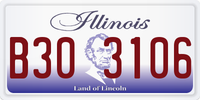IL license plate B303106
