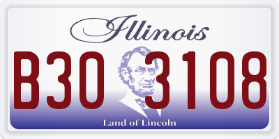 IL license plate B303108