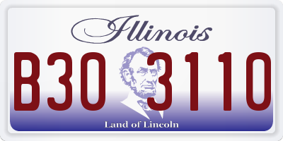 IL license plate B303110