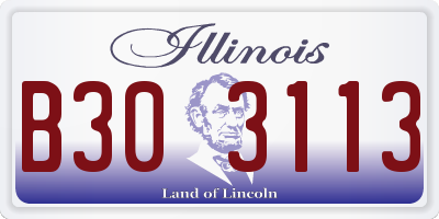 IL license plate B303113